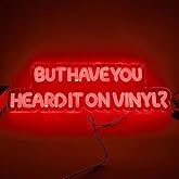 Retro Music LED Neon Sign for Wall Decor, But Have You Heard It On Vinyl Red Letter Neon Lights for Music Room Decor,Live Room Recording, Studio Decorations,Party, Cafe, Bar,Christmas Gift