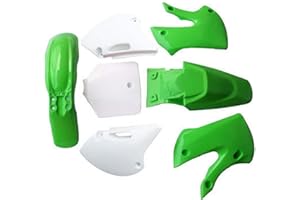 Motorcycle Fairing 4 Colors Bodywork Plastic Fairing Body Kit Fender Compatible with Kawasaki KLX 110 KX65 DRZ110 2002-2013 D