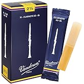 Vandoren CR1025 Bb Clarinet Traditional Reeds Strength 2.5; Box of 10