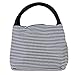 Lunch Bags, Danibos Solid Useful Linen Cotton Stripe 2pc Fashion Lunch Tote Bag Lunch Bag Grocery Bags with Zipper (Red&blue)