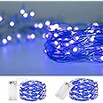 String Lights, Waterproof LED String Lights,2 Pack 20ft 60 LED Festival Decorations Crafting Battery Powered Copper Wire Star
