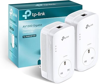 TP-Link TL- Powerline Adapter Kit Gigabit Passthrough 1300Mbps AV2