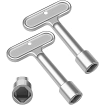 2-Pack 5/16" Sillcock Key – Water Spigot Shut-Off Key, Zinc Alloy, Corrosion-Resistant, Keychain-Friendly