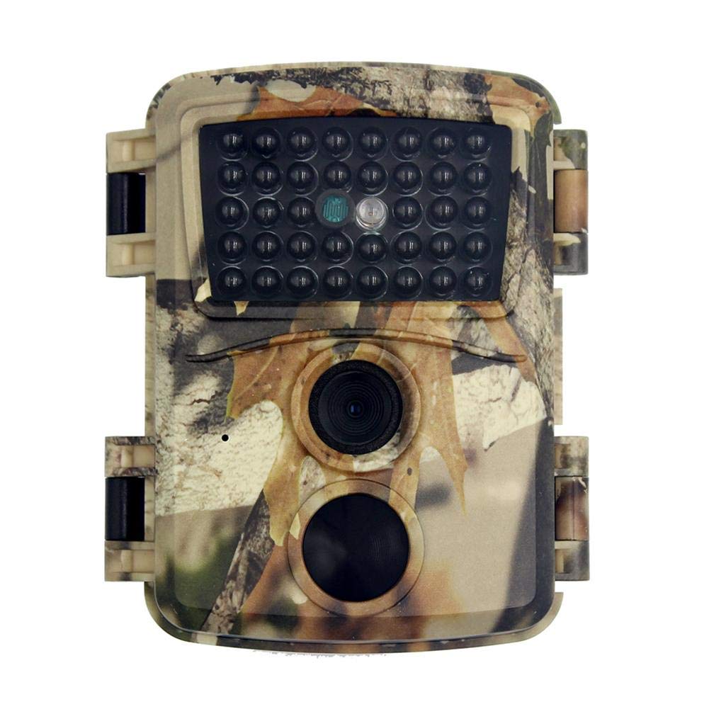 Lamptti Trail Camera Waterproof 12MP 1080P Wildlife Camera with Infrared Sensors and 90°Detecting Range Outdoor Motion Activated Night Vision Cam for Animal Monitoring Home Security (Yellow)