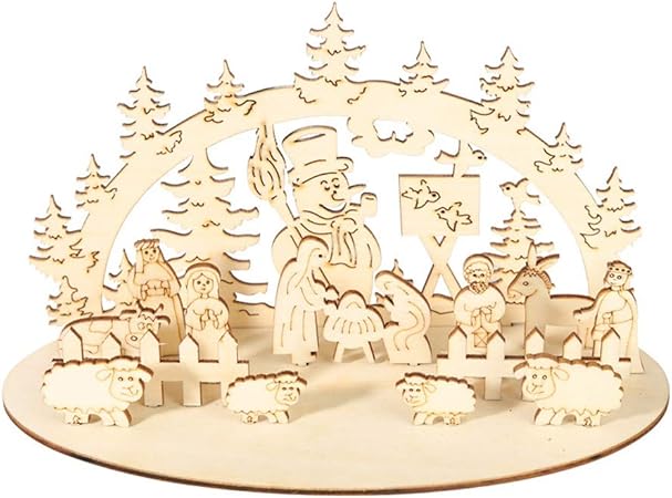 Immagini Desktop Natalizi 3d.Mhomrs Diy Christmas 3d Wooden Toy Funny Party Desktop Decor Ornaments Kids Toy A Amazon It Casa E Cucina