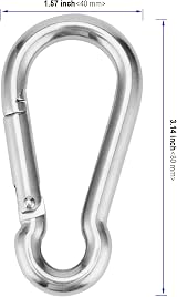 KOHAND M8 Stainless Steel Spring Snap Hooks 10pcs Heavy Duty Quick Link view 2