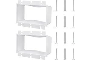 2pcs BE3-2 Electrical Outlet Box Extenders, (3-Gang) Electrical Box Extension with 12pcs Screws Receptacle Power Switch Acces