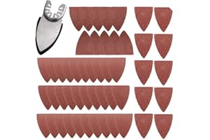 KOET Finger Sanding Sheets Sand Disc Kit, Oscillating Saw Sanding Kit Triangle Sanding Pad, Universal Polishing Finger Sandpaper Set