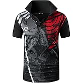 jeansian Men's Short Sleeve Fit Sport Polo Tee Shirts T-Shirts Tshirt Tops Poloshirt Golf Tennis Pickleball LSL195
