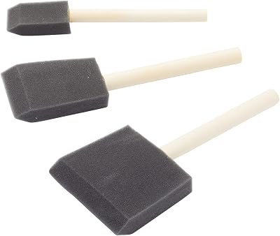 Fit For The Job 3 Piece Foam Paint Brush Set 1in 2in 3in