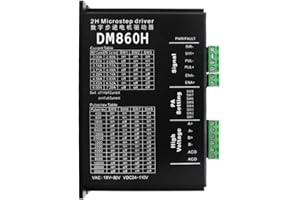 Tofelf CNC DSP Digital Micro Stepper Motor Driver DM860H ，Stepper Driver,2.0A-7.2A Motor Controller 2-Phase Digital Stepper Driver,for Nema 23 Nema 34 Series Stepper Motor, Replace DMA860H