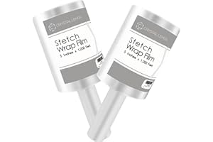 C CRYSTAL LEMON Stretch Wrap for Packing - 2 Pack Mini Moving Stretch Wrap Roll - 80 Gauge Moving Shrink Wrap Roll - 5"x1000ft Moving Wrapping Plastic Roll - Furniture Wrapping for Moving - Shrink Wrap for Moving
