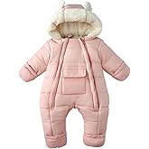 Srkrando Baby Boy Winter Fleece Snowsuit Jacket Toddler Girl Jumpsuit Warm Snow Suit Coat