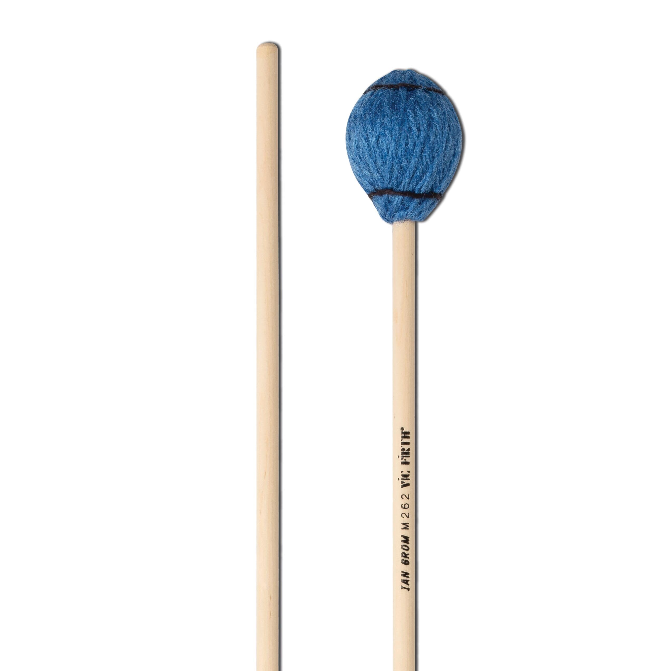 Vic FIrth - Corpsmaster® Signature Series Marimba Mallets - M262 - Ian Grom - Yarn - Medium - Dark Blue