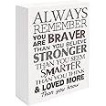 UCUDI Always Remember You are Braver Than You Believe, 7.25 x 5.5 Inch Inspirational Gifts, Inspirational Wall Art - Gifts for Girl, Daughters, Sister or Mom