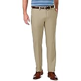 Haggar Men's Cool 18 Pro Straight Fit Flat Front Super Flex Waistband Casual Pant