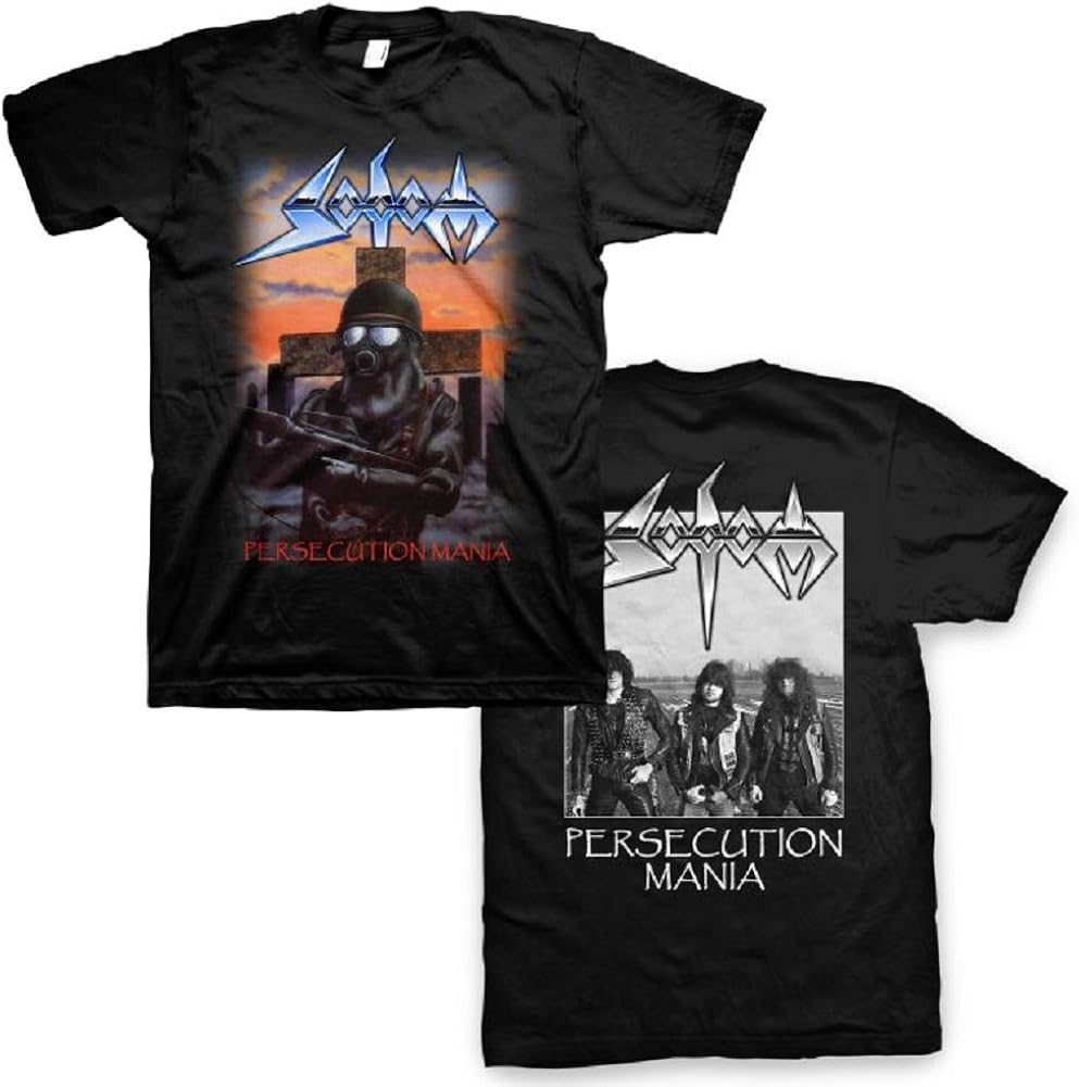Sodom Persecution Mania T Shirt New Official Men S Shirts Tops Men S Clothing