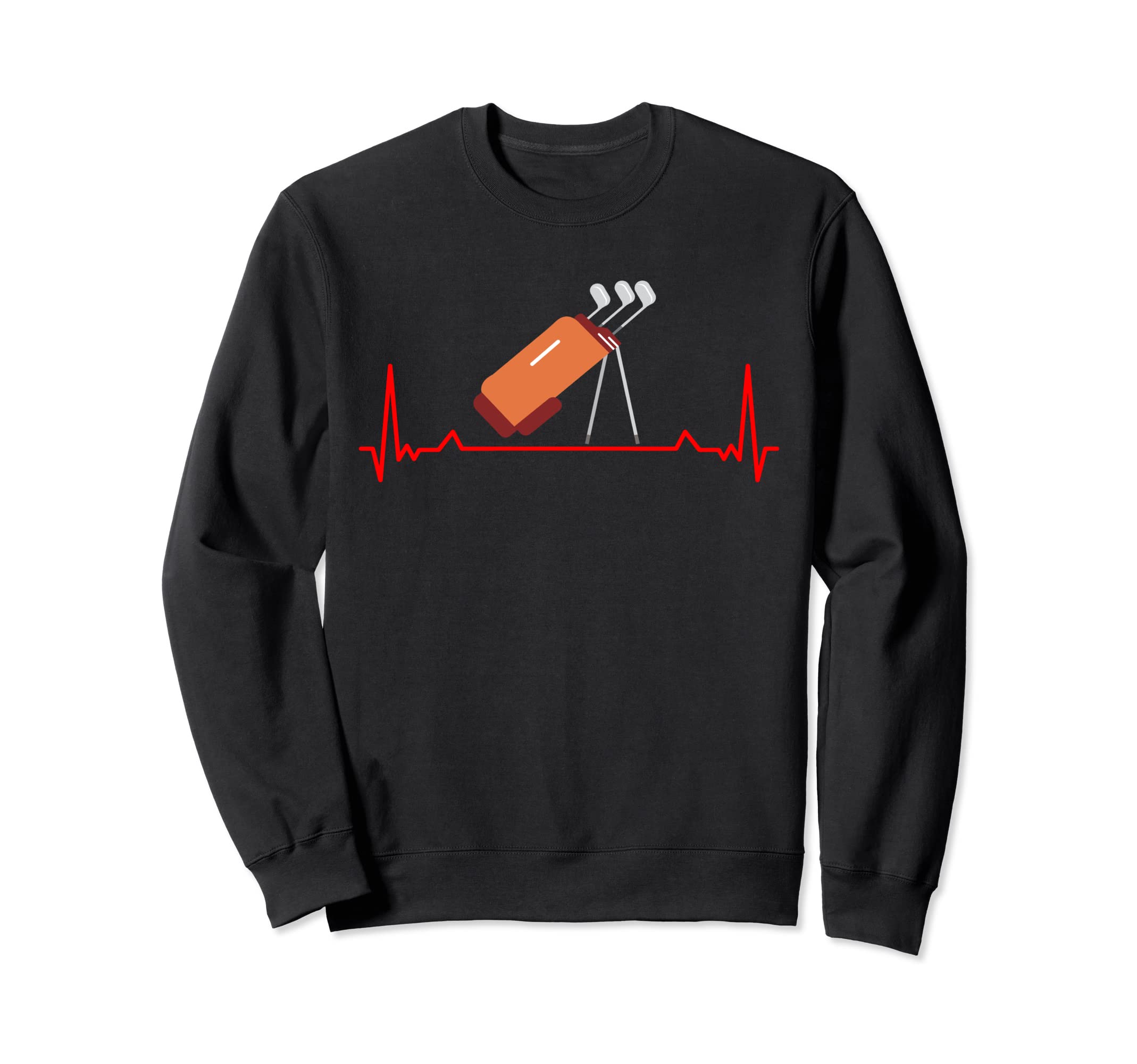 Ekg Heartbeat Pulse Line Golf Cart Bag Fun Golfer Sweatshirt