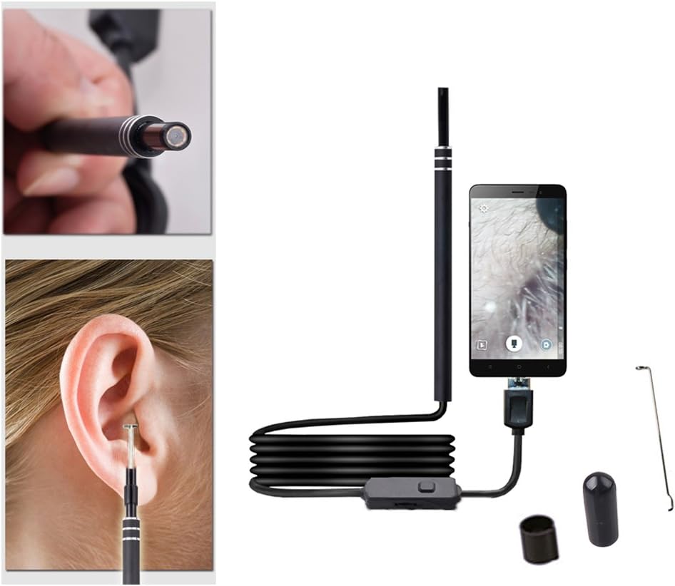 Ishowstore HD Visual Ear Endoscope Ear Cleaning Tool Visual Earpick 2 in 1 multifunction USB Interface for Android