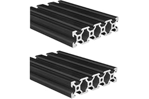 2080 Aluminum Extrusion V Slot 1170mm Long Black 2 Pack, Extruded Aluminum Profile 20 series European Standard Anodized Linear Rail for 3D Printer Parts and CNC DIY 20 x 80 46.06" 2Pcs (Kwweeoo)