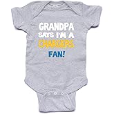 NanyCrafts Baby's My Grandpa Says I'm a Chargers Fan Bodysuit, Baby Chargers Fan