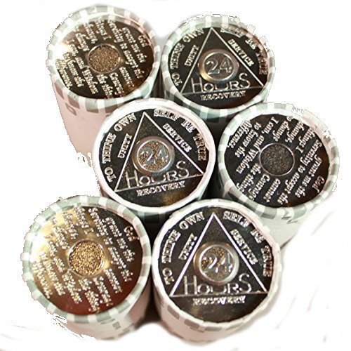 150 AA Tokens / Medallions 6 Rolls of the 24 Hour Aluminum Chips / Tokens Commemorative Medallion
