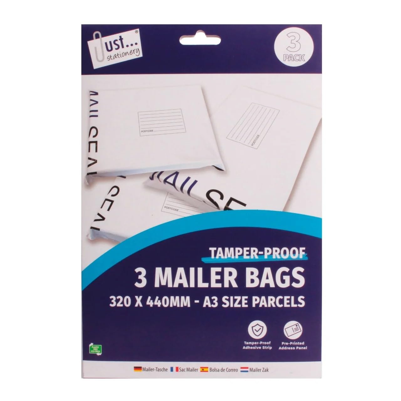 Tallon Just Stationery 320x440mm Large E Mailer Bag (Pack of 3)