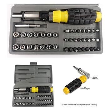 Krishna Home & Kitchen Multipurpose Tool Kit Screwdriver Set - 41 in 1 Pcs Tool Kit Screwdriver and Socket Set Screwdriver Set for Home Screwdriver kit Home Tool kit Set