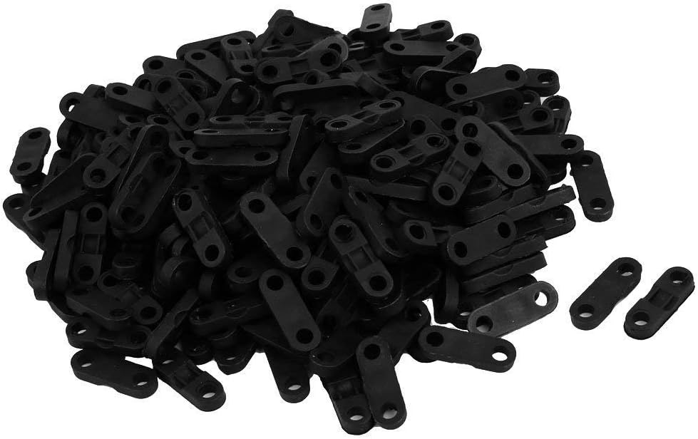 Luckya 340Pcs Black Plastic Cable Clip Clamp Wire Tie Mount