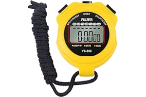 PULIVIA Sports Stopwatch Timer Single Lap Split Digital Stopwatch for Coaches Swimming Running Sport Training Stopwatch, Yellow