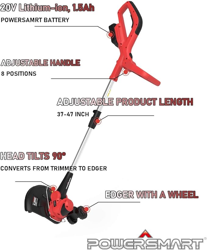 powersmart ps76110a cordless string trimmer