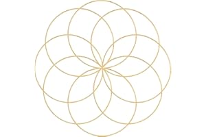 Outuxed 8pcs 10inch Metal Crafts Hoops Wreath Macrame Creations Ring for DIY Crafts Dream Catchers, Floral Macrame Hoop for Wedding Decor, Wall Hanging Craft, Gold