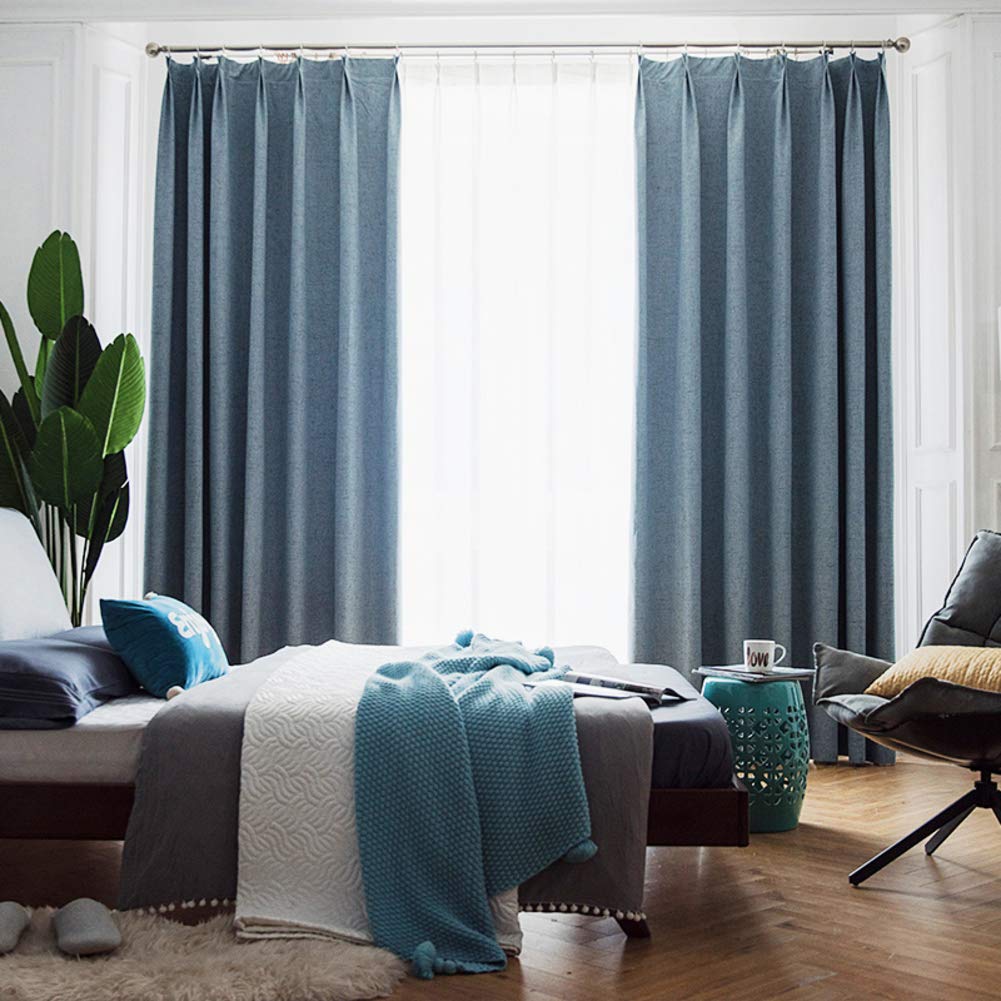 Draped Blackout Curtain Thermal Insulated Curtains Pencil