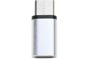 Aluminum Alloy MicroUSB to Type C Connectors, MicroUSB Male to Female Adapter for Data Transfer and Charging Converters Conne