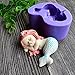 Dekostar Runloo 3D Sleeping Mermaid Silicone Mold Fondant Mould Baby Mermaid Handmade Soap Mold (5#)