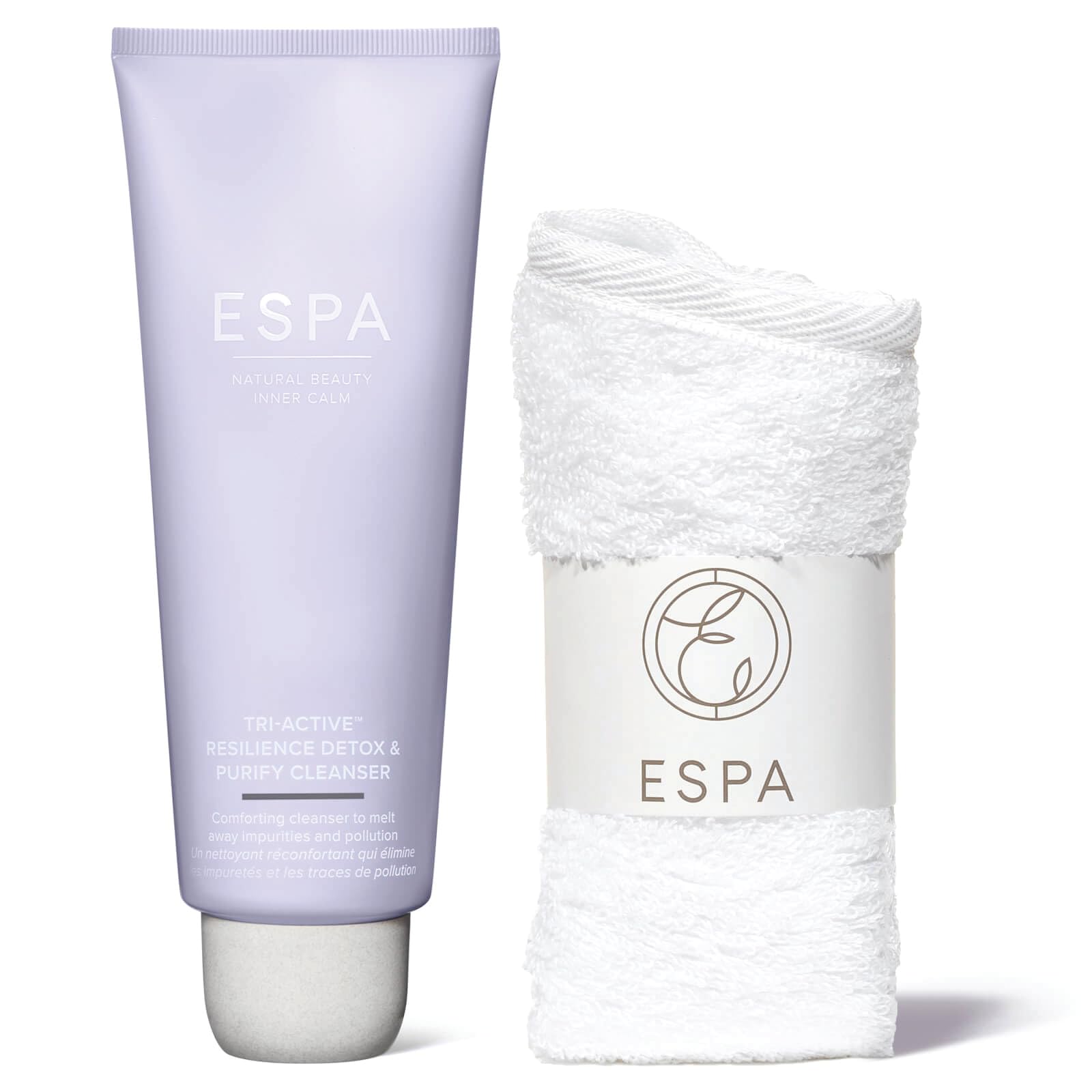 ESPA | Tri-Active™ Resilience Detox & Purify Cleanser | 100ml | Melts Away Makeup, Dirt & Oil | Protects Skin's Microbiome | Cream to Oil | Includes 100% Cotton Cloth