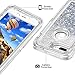 Coolden iPhone 8 Plus Case, iPhone 7 Plus Case, 3D Glitter Shell Clear Quicksand Liquid Cover Dual Layer Shockproof Bumper Impact Resistant Anti-Drop Skin for 5.5” Apple iPhone 7 +/8 + (Silver)