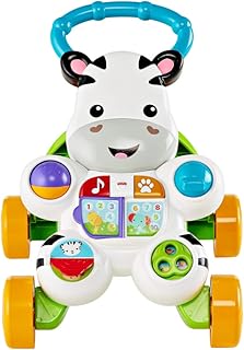 Fisher-Price DLD94 - Zebra Lauflernhilfe Lauflernwagen mit Musik und Lichtern lehrt Buchstaben und Zahlen, ab 6 Monaten deutschsprachig