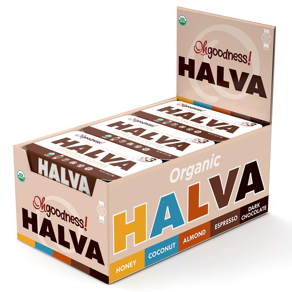 Organic OhGoodness! Honey Halva - Case Of 12 - Only