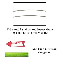 For Sale Red Arrow Signs with Stakes-16 x 5 in