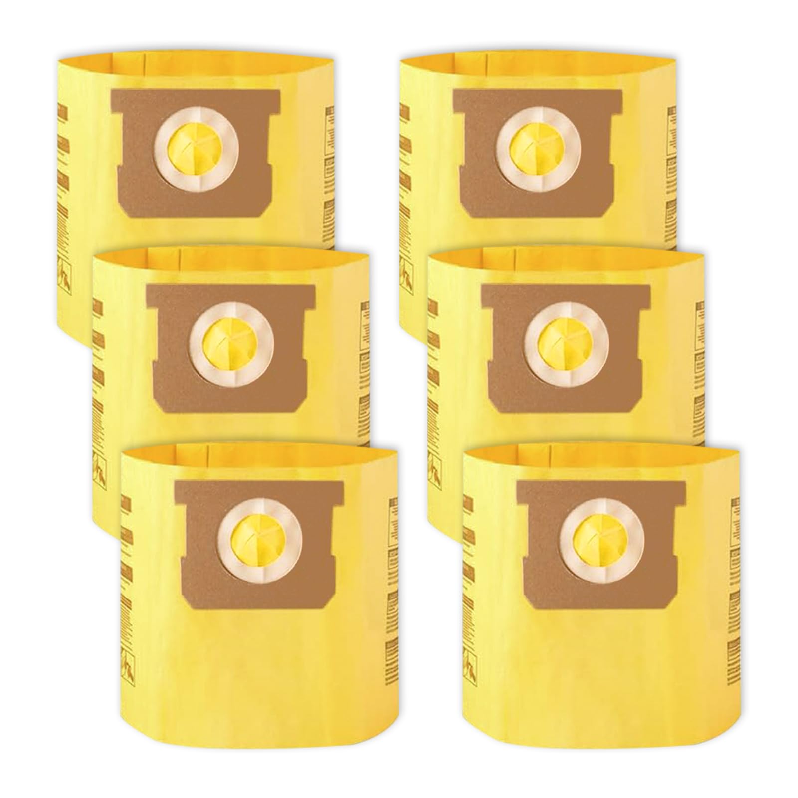 Photo 1 of Tomkity 6 Packs Type D High Efficiency Filter Bags for 4 Gallon Wet/Dry Vacuums, Part #91964