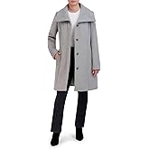 Cole Haan womens Soft Convertible Collar Button Up Formal Coat