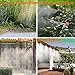 Outdoor Misting Cooling System Kit, Drip Irrigation Watering Kits, Great for Summer Mister Cooling and Plants Watering, 49FT (15M) Misting Line + 20PCS Adjustable Misting Nozzles + 1PC Quick Adapter