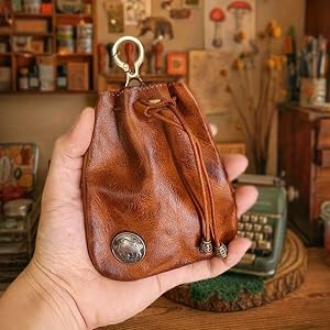 Mini Canvas Key Pouch Vintage Coin Purse Small Earbud Case Lucky Bag Card Holder Wallet Everyday Organizer