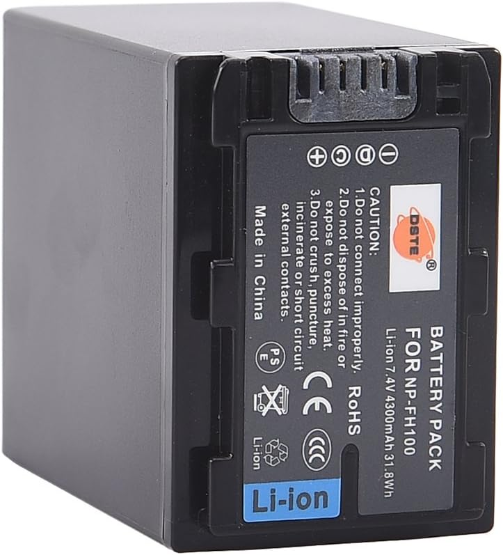DSTE NP-FH100 Rechargeable Li-ion Battery Compatible for Sony DCR-DVD404E, DCR-DVD405, DCR-DVD405E, DCR-DVD406, DCR-DVD406E - Image 3
