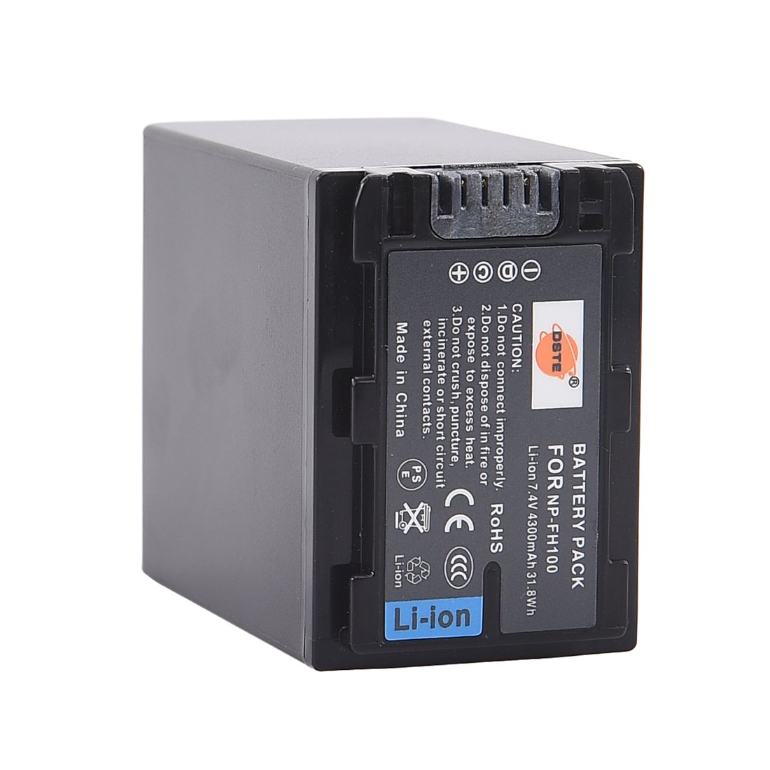 DSTE NP-FH100 Rechargeable Li-ion Battery Compatible for Sony DCR-DVD404E, DCR-DVD405, DCR-DVD405E, DCR-DVD406, DCR-DVD406E, DCR-DVD407E, DCR-DVD408, DCR-DVD410E, DCR-DVD450, DCR-DVD450E