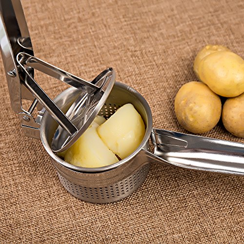Siasky Stainless Steel Potato Ricer and Masher, Premium Food Presser for Making of Grapes, Lemon, Apples and Other Fruit Juices