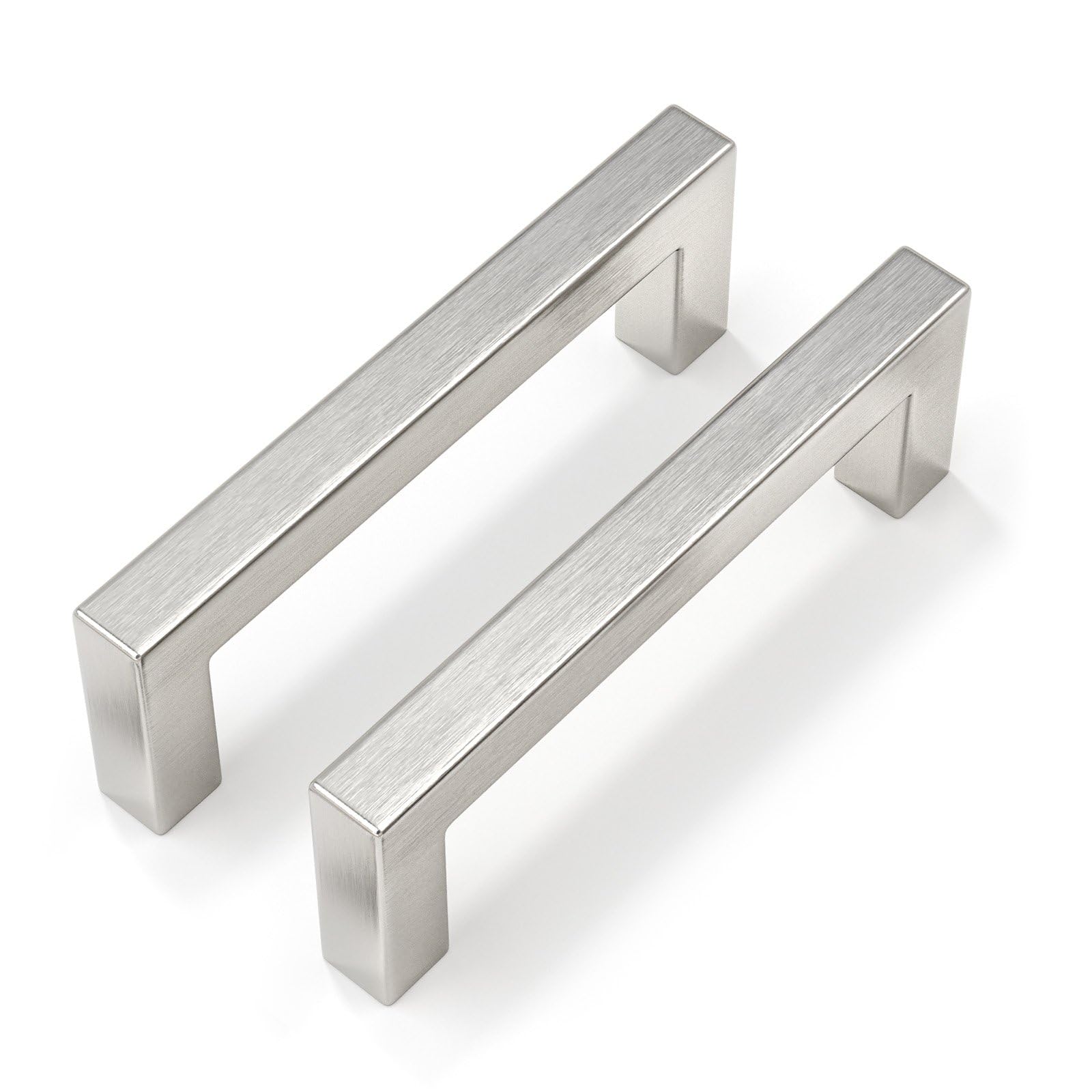 Photo 1 of goldenwarm 20 Pack 3-3/4 Inch Brushed Nickel Cabinet Pulls Square Drawer Handles Silver Kitchen Hardware Cupboard DresserLPNPMEY5128106

