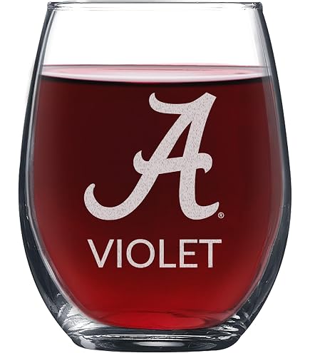 Amazon.com | Valiant Gifts University of Alabama 12 oz Stemless Wine Glass  Barware - Unique Skyline Artwork Screened with UA Campus Landmarks - Great  Holiday or Graduation Idea - Cocktails, Red or
