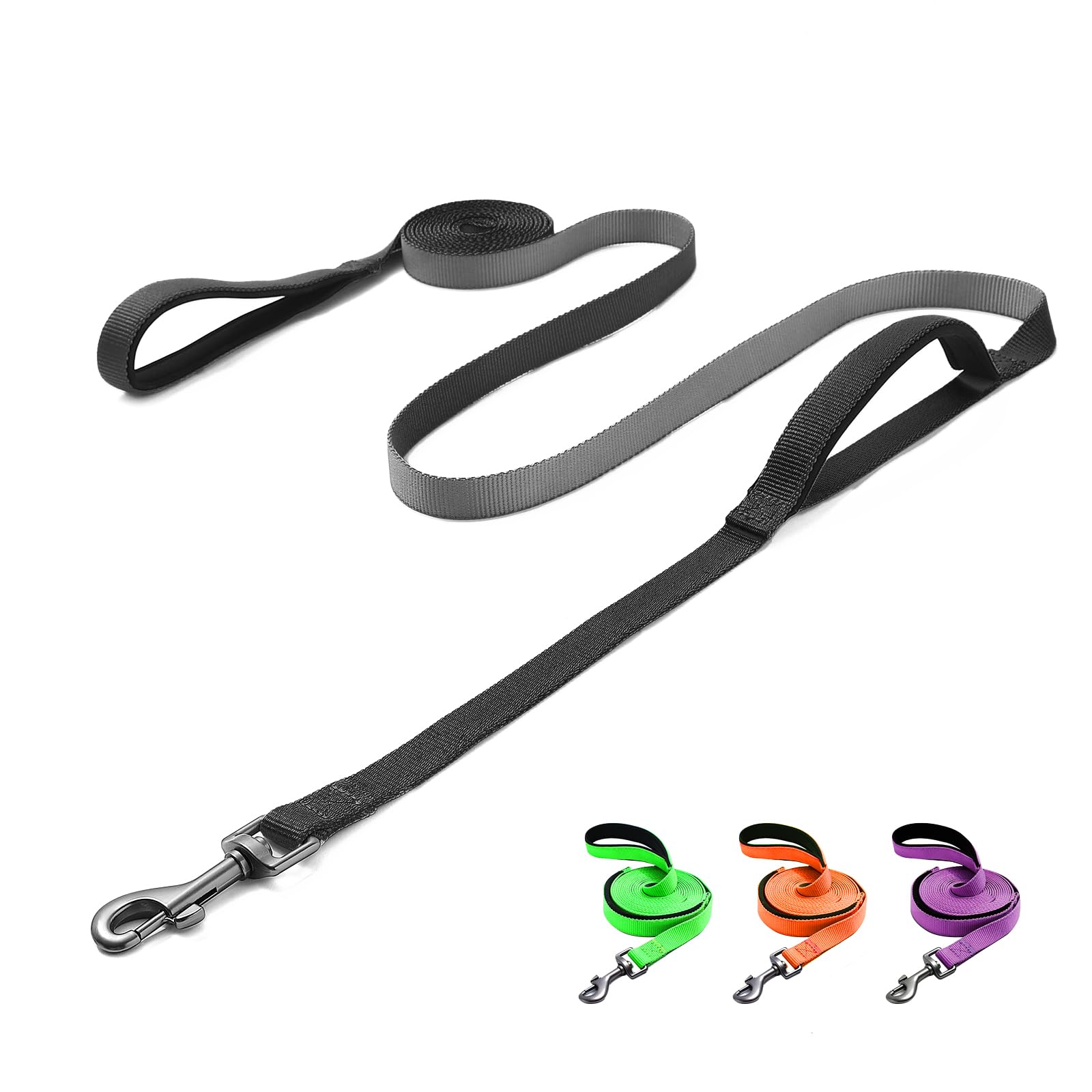 Demigreat Recall Lead for Dogs, 3m, Black, Polypropylene Metal, 2cm wide
